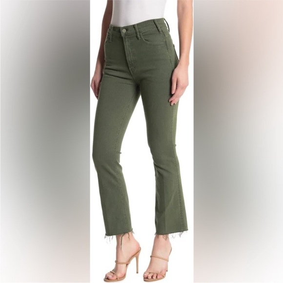 MOTHER Green Flare Wide Leg Jeans - Picture 8 of 15